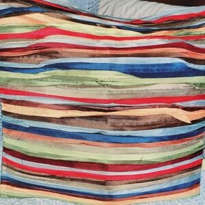 Colorful Striped Throw Pillow